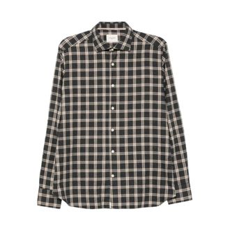 Tintoria Mattei Camisa de cuadros de manga larga - Shirts - Hombre - Beige - 2XL