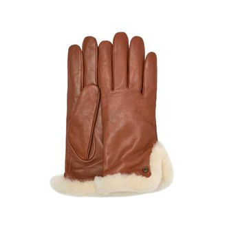 UGG LEATHER SHEEPSKIN CHESTNUT HANDSCHUHE