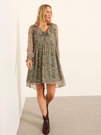 Fat Face FatFace Bella Green Ditsy Garden Petite Dress