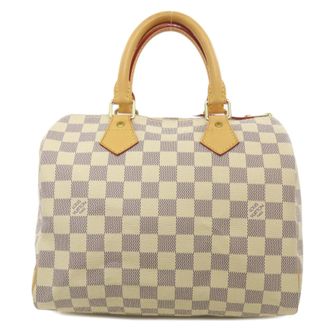 Louis Vuitton White Damier Azur Boston Bag (Pre-Owned)