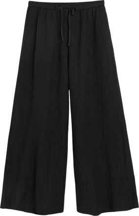 By Malene Birger Zwarte Clorella Wijde Pijp Broek - Dames - Wijde Broeken - Zwart - S - Katoen - Broeken