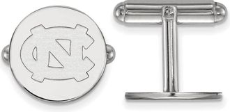 Diamond2Deal Sterling Silver Rhodium-plated North Carolina N-C Cuff Links