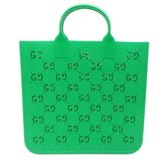 Gucci Green Rubber Tote Bag (Pre-Owned)