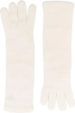 ALPO Beige Solid Knitted Gloves