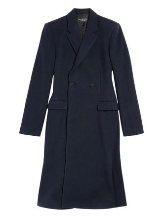 Balenciaga wool double-breasted coat - Blue