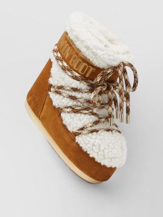 Moon Boot shearling lace-up boots
