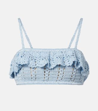 Anna Kosturova Top in cotone crochet