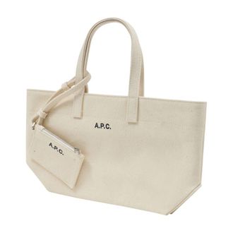 A.P.C. Unisex Le Drummer Tote White Cotton