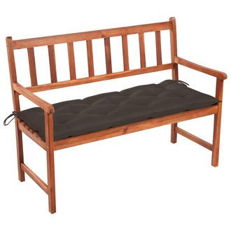 vidaXL Banco De Jard&iacute;n Con Coj&iacute;n Madera Maciza De Acacia 120 Cm Vidaxl