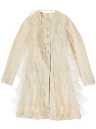 Uma Wang layered single-breasted coat - Neutrals