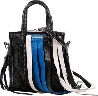 Balenciaga Pre-owned Balenciaga XXS Lambskin Fringe Bazar Shopper Satchel Ladies 517166 6460 Z 538735