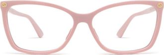 Gucci Bril met geometrisch montuur - Roze