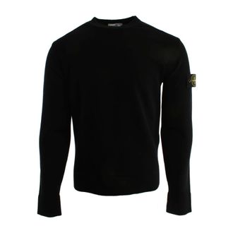 Stone Island Wool Mix Crew Neck Jumper - male - Stone Island - Round-neck Knitwear - Blue - S - Knitwear