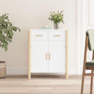 vidaXL Aparador De Madera Contrachapada Blanco 62x38x75 Cm Vidaxl