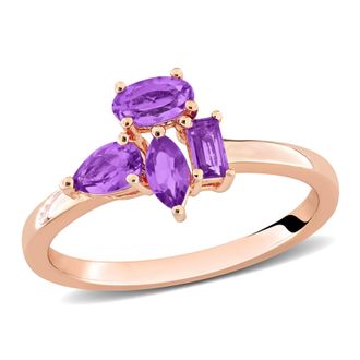 Mimi & Max Multi-Gem Cluster Ring Sterling Silver