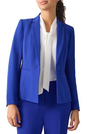 Kasper Stretch Crepe One-Button Blazer in Royal Signature at Nordstrom, Size 12