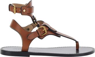 Isabel Marant Schoenen, Dames, Bruin, 38 EU, Platte sandaal
