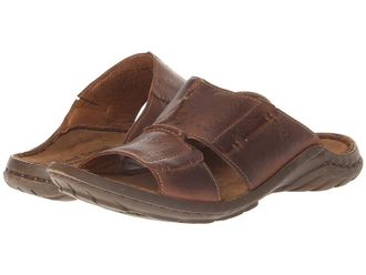 Josef Seibel Logan 21 Mens Sandals Nut : EU 45 (US Mens 11-11.5) M, Leather