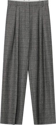 Day Birger Et Mikkelsen Klassieke wollen ruitbroek - Dames - Wijde Broeken - Grijs - M - Wol - Broeken