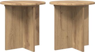 vidaXL Soporte De Plantas 2 Uds. Roble Artisan 40 X 40 X 40 Cm Vidaxl