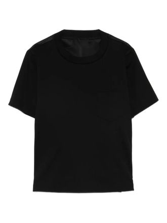 sacai chest-pocket T-shirt - Zwart