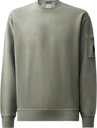 C.P. Company C.p. Company, Hoodies & sweatvesten, Heren, Groen, M, Lens Detail Sweatshirt