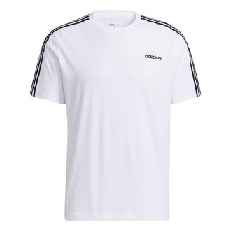 adidas neo M Ce 3s Tee Stripe Sports Round Neck Short Sleeve White H14184