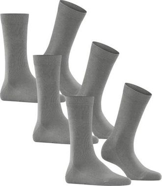 Falke 6-Pack Cotton Blend Crew Socks in Grey Mix at Nordstrom, Size 35-38