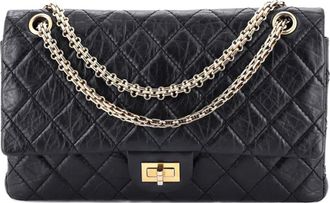 Chanel Reissue 2.55 Flap Bag Quilted Aged Calfskin 226 shoulder bag - women - Calf Leather - One Size - Black