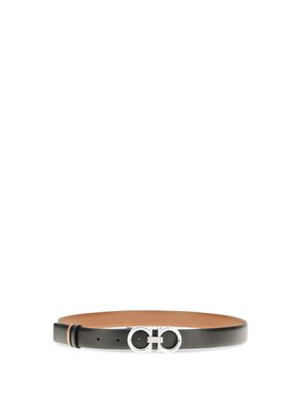 Ferragamo Womens Reversible And Adjustable Gancini Belt Cognac Calf Leather Bos Taurus E Braces