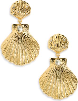 Frasier Sterling Catalina Shell Drop Earrings in Gold at Nordstrom