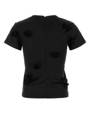 Max Mara Zwart Satijnen Mendoza T-shirt