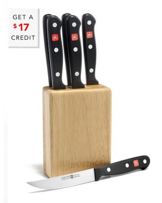 W&uuml;sthof Wusthof Gourmet 7Pc Steak Knife Block Set With $17 Credit