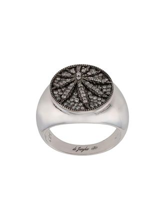 De Jaegher Anello con cristalli - Effetto metallizzato