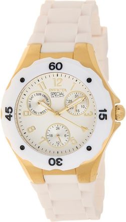 Invicta Angel Lady Silicone Strap Watch, 38mm in White at Nordstrom Rack, Size 38 Mm