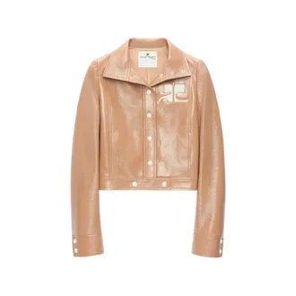 Courr&egrave;ges Reedition Vinyl Cropped Jacket