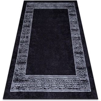 RugsX Rugsx - Alfombra Lavable Miro 51223.807 M&aacute;rmol, Griego Antideslizante - Negro / Blanco Black 160x220 Cm