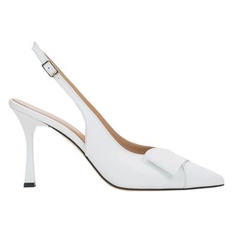 Estro & Luminara Slingback Pumps with Stiletto Heel and Pointed Toe - female - Estro - Pumps - White - 3 UK - Shoes