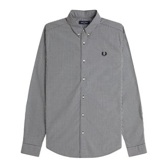 Fred Perry Lange Mouwen Vichy Shirt - Heren - Casual Overhemden - Veelkleurig - M - Katoen - Overhemden