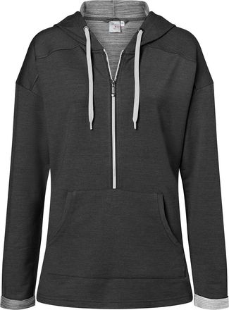 Deproc Kapuzensweatshirt DEPROC ACTIVE ENTIAKO Women, Damen, Gr. 40/42 (M), schwarz, 50% Viskose; 45% Polyester; 5% Elasthan, bequem, Rollsaum, Sweatshirts K