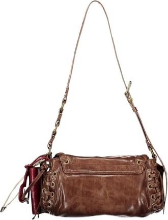 Desigual Borsa a spalla intrecciata con portamonete - - Bags - Donna - Marrone - ONE SIZE
