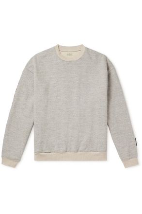KAPITAL Peckish Maria Cotton-Jersey and Quilted Shell Sweatshirt