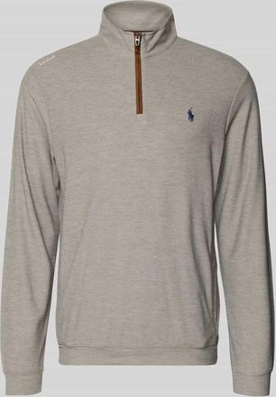 Polo Ralph Lauren Regular Fit Troyer mit Lyocell-Anteil Modell MOVEMENT in Hellgrau Melange, Gr&ouml;&szlig;e XXL