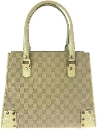 Gucci Pre-owned GG Canvas Tote Bag - Dames - Vintage Shopper - Beige - ONE Size - Vintage