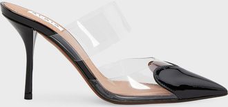Alaia Coeur Clear Cap-Toe Mule Pumps