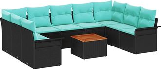 vidaXL Conjunto De Sof&aacute;s De Jard&iacute;n 10 Uds. 9-n&uacute;mero De Plazas Vidaxl