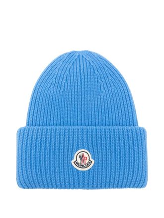 Moncler Muts met logopatch - Blauw