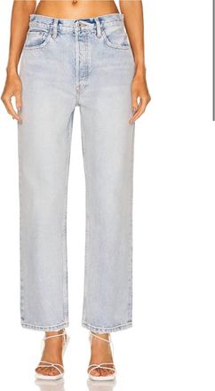 Re/Done Womens 90S Crop Low Slung Jean In Vintage Playa