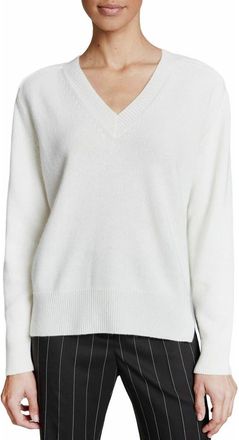 Santorelli MARY Wool and Cashmere Sweater in Ivory at Nordstrom, Size X-Small
