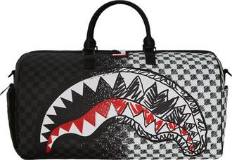 Sprayground Scribble Dribble Check Duffle Bag Black White W1135512